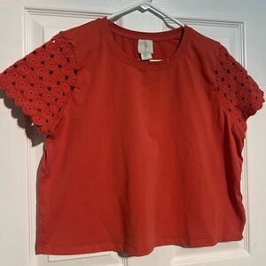 Joie Crochet Sleeve Tee